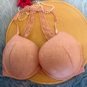 Victoria’s Secret Lace Pink Padded Pushup Bra 34DDD